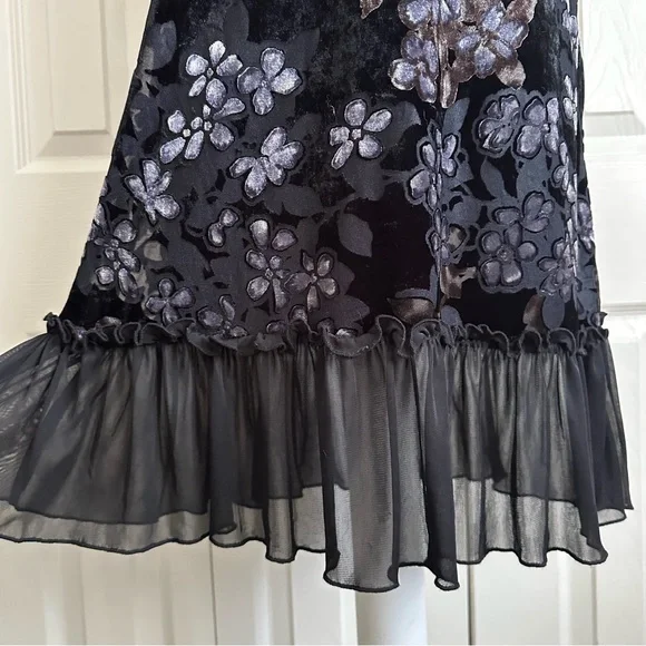 Rampage Vintage Y2K Black Burnout Velvet Dress W/ Original Tags Medium - Picture 6 of 13